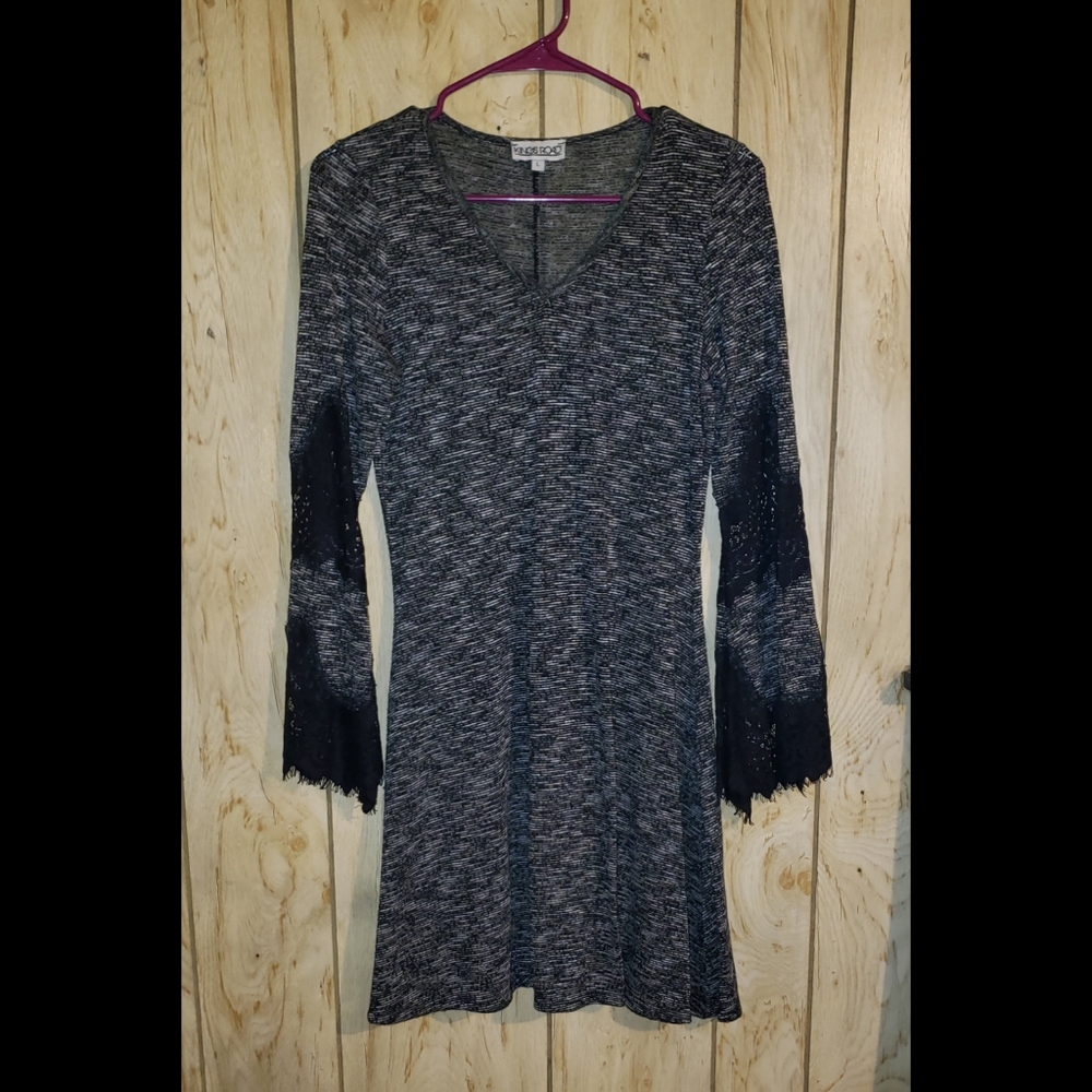 Kings Road dress with bell sleeves
